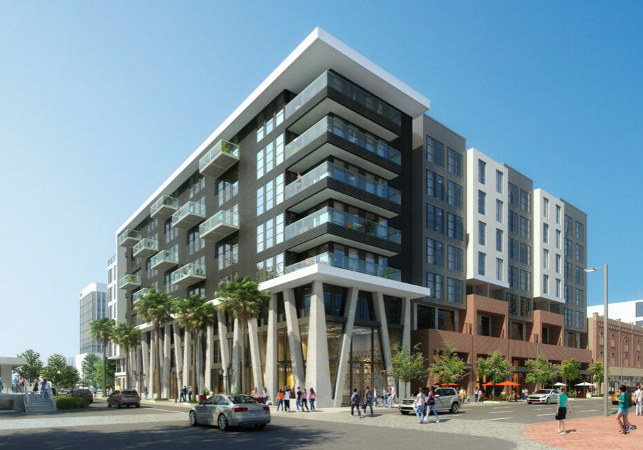 A rendering of The Aster courtesy of the city of Long Beach.